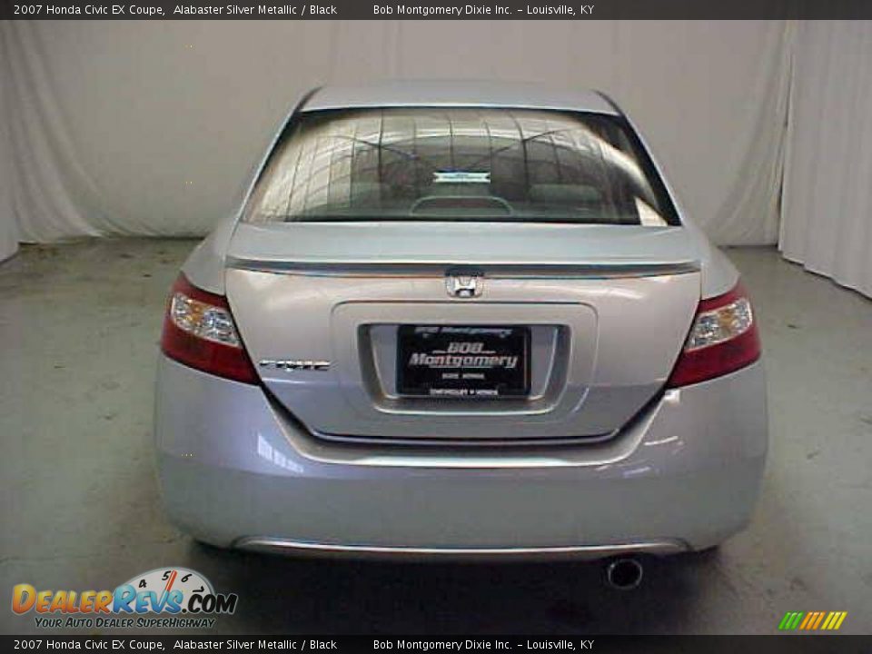 2007 Honda Civic EX Coupe Alabaster Silver Metallic / Black Photo #18