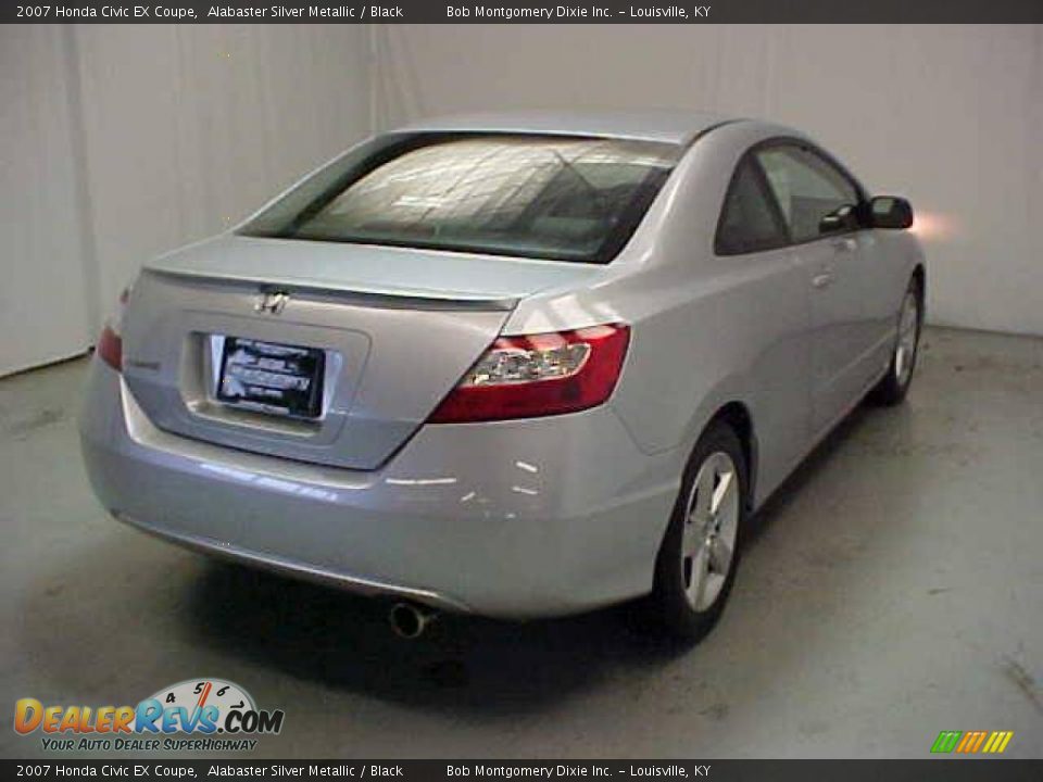 2007 Honda Civic EX Coupe Alabaster Silver Metallic / Black Photo #20