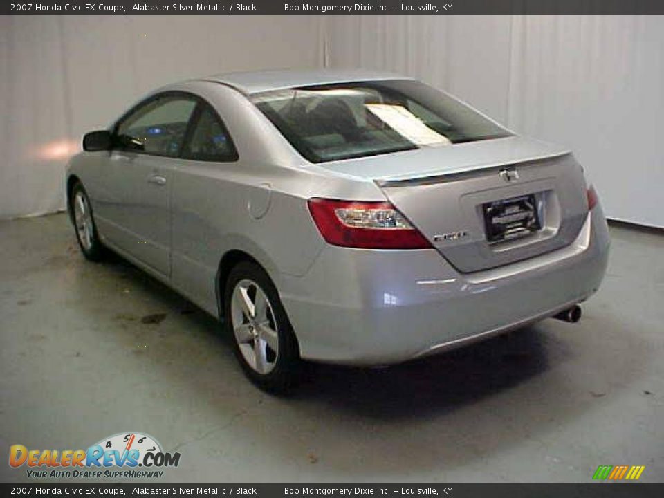 2007 Honda Civic EX Coupe Alabaster Silver Metallic / Black Photo #21