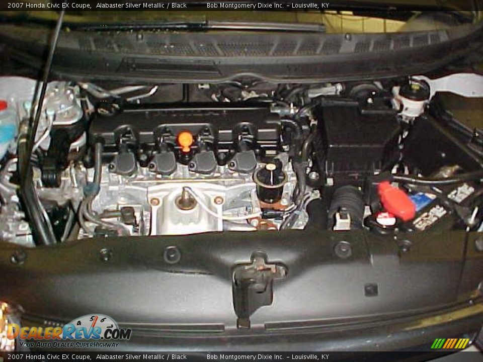 2007 Honda Civic EX Coupe Alabaster Silver Metallic / Black Photo #22