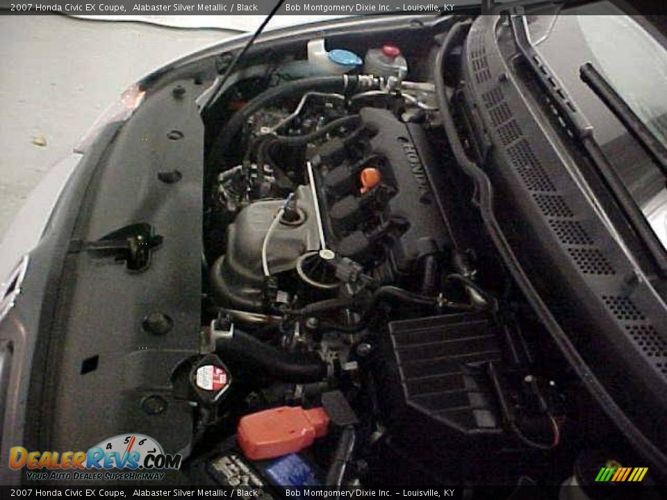 2007 Honda Civic EX Coupe Alabaster Silver Metallic / Black Photo #23