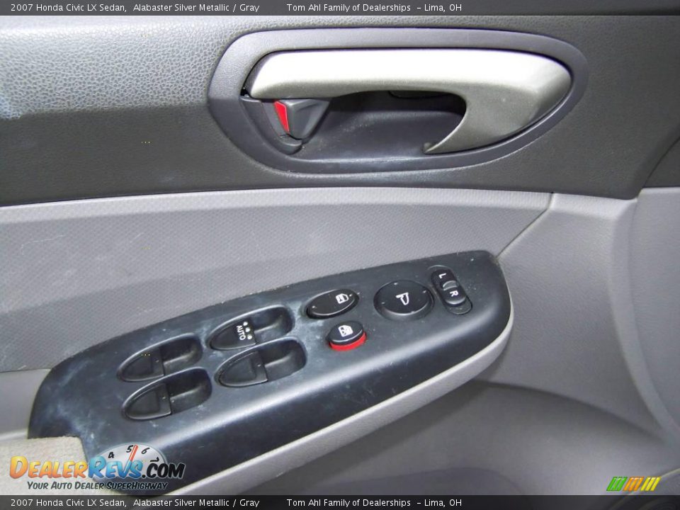 2007 Honda Civic LX Sedan Alabaster Silver Metallic / Gray Photo #9