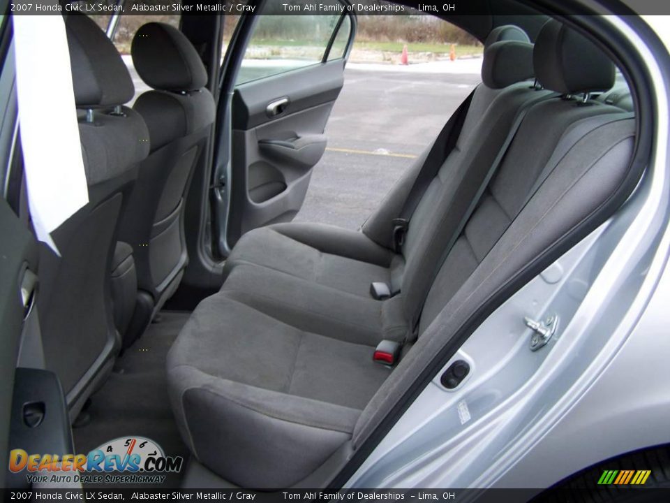 2007 Honda Civic LX Sedan Alabaster Silver Metallic / Gray Photo #10