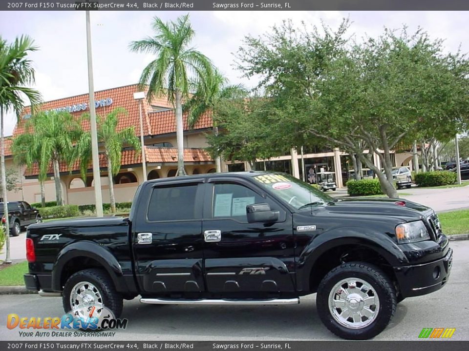 2007 Ford F150 Tuscany FTX SuperCrew 4x4 Black / Black/Red Photo #2