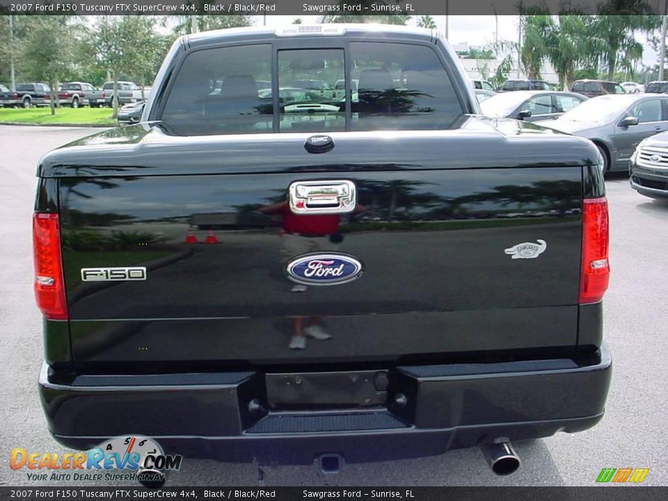 2007 Ford F150 Tuscany FTX SuperCrew 4x4 Black / Black/Red Photo #4