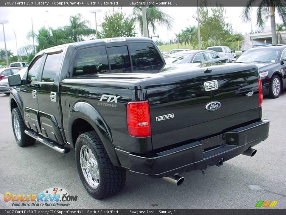 2007 Ford F150 Tuscany FTX SuperCrew 4x4 Black / Black/Red Photo #6