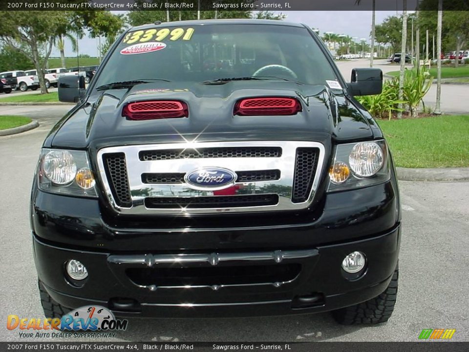 2007 Ford F150 Tuscany FTX SuperCrew 4x4 Black / Black/Red Photo #9