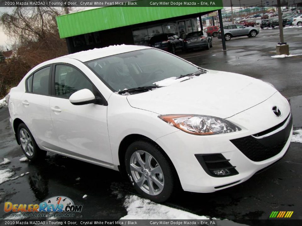 2010 Mazda MAZDA3 i Touring 4 Door Crystal White Pearl Mica / Black Photo #7