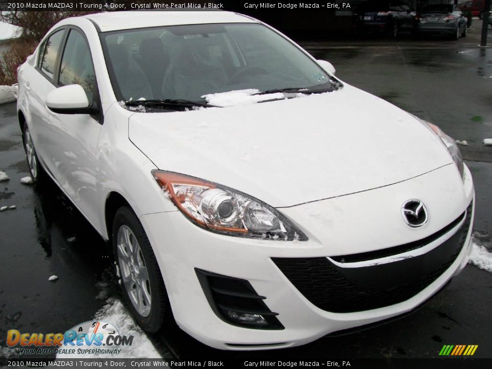 2010 Mazda MAZDA3 i Touring 4 Door Crystal White Pearl Mica / Black Photo #8