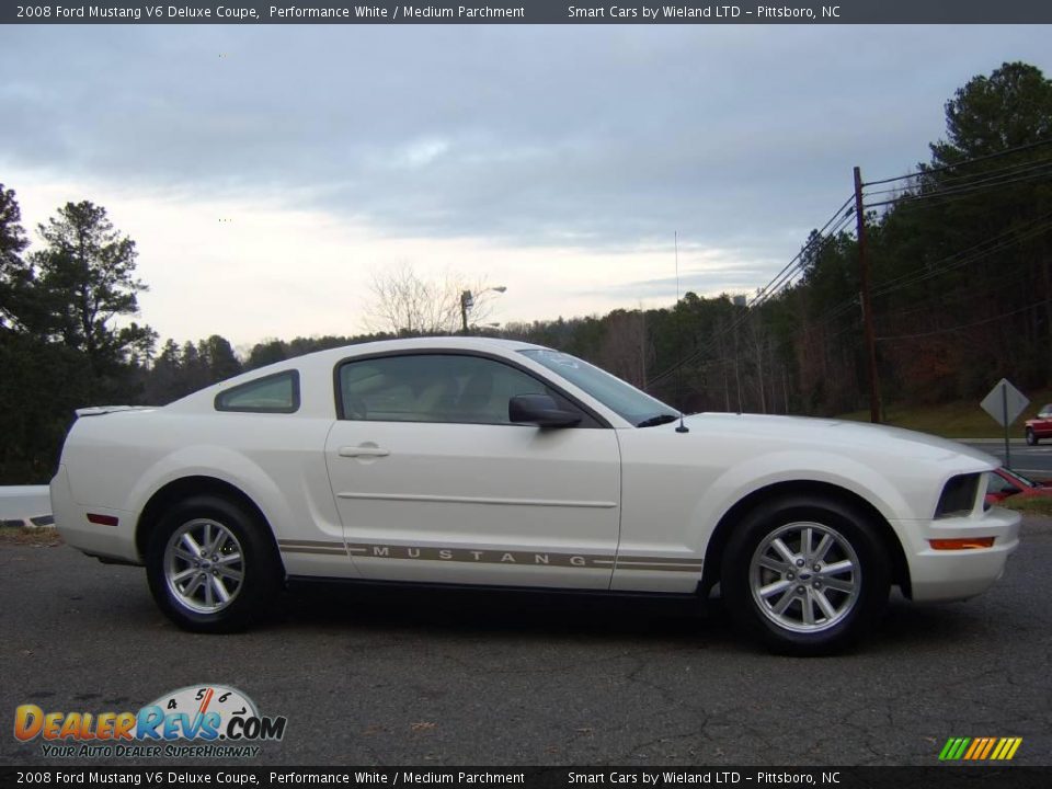 2008 Ford Mustang V6 Deluxe Coupe Performance White / Medium Parchment Photo #1