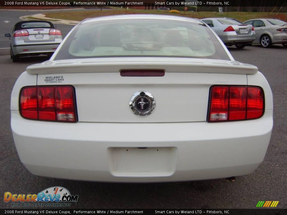 2008 Ford Mustang V6 Deluxe Coupe Performance White / Medium Parchment Photo #6