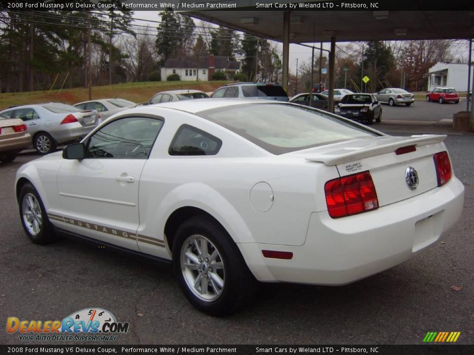2008 Ford Mustang V6 Deluxe Coupe Performance White / Medium Parchment Photo #7