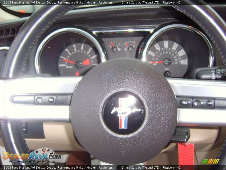 2008 Ford Mustang V6 Deluxe Coupe Performance White / Medium Parchment Photo #16