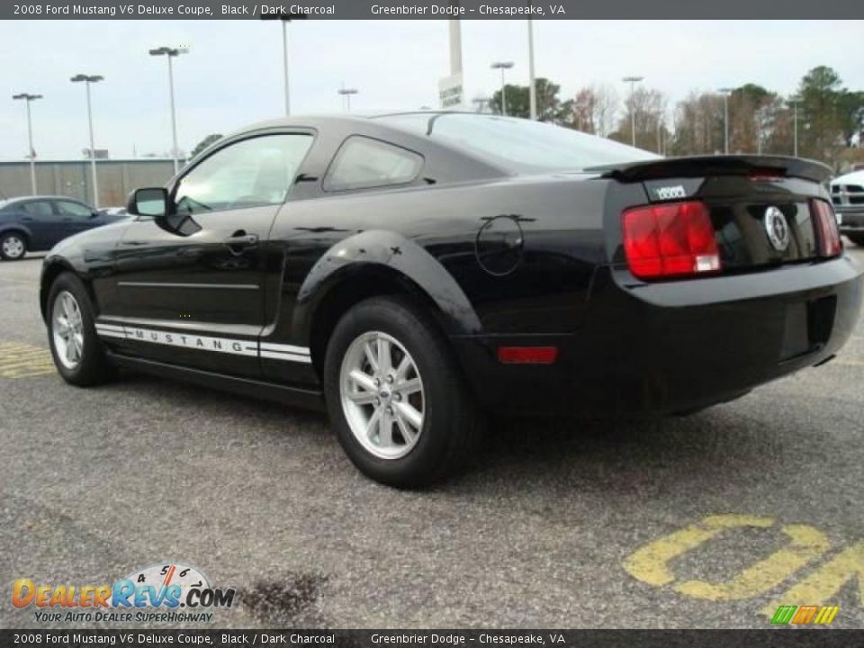 2008 Ford Mustang V6 Deluxe Coupe Black / Dark Charcoal Photo #4