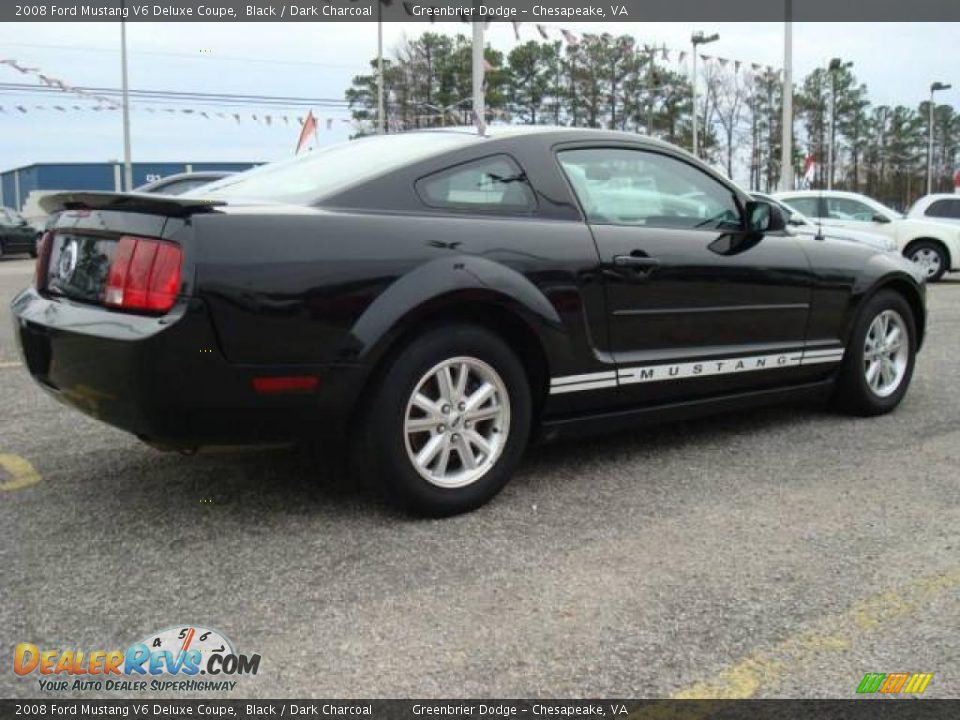 2008 Ford Mustang V6 Deluxe Coupe Black / Dark Charcoal Photo #5