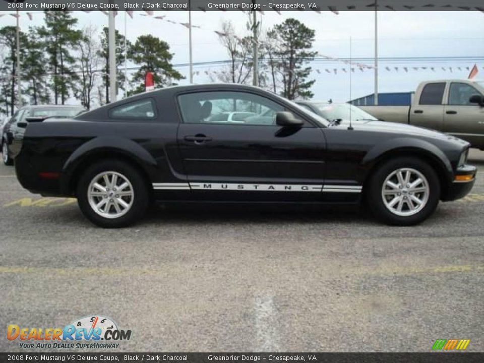 2008 Ford Mustang V6 Deluxe Coupe Black / Dark Charcoal Photo #6