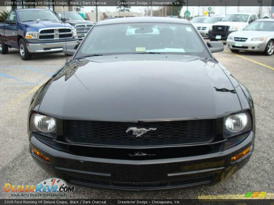 2008 Ford Mustang V6 Deluxe Coupe Black / Dark Charcoal Photo #8
