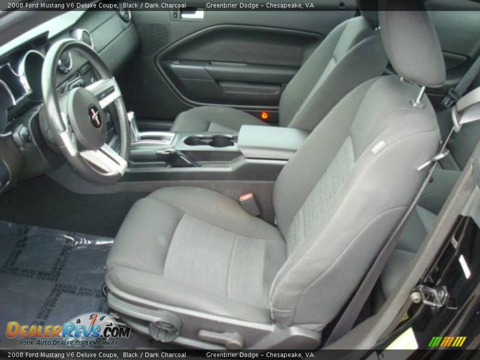 2008 Ford Mustang V6 Deluxe Coupe Black / Dark Charcoal Photo #9