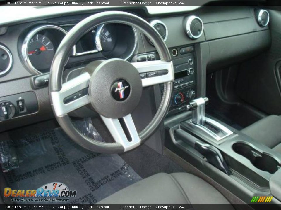 2008 Ford Mustang V6 Deluxe Coupe Black / Dark Charcoal Photo #11