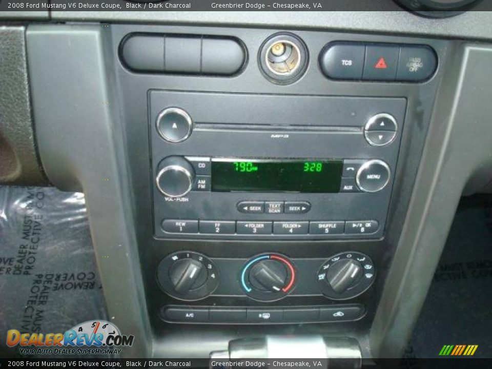 2008 Ford Mustang V6 Deluxe Coupe Black / Dark Charcoal Photo #14