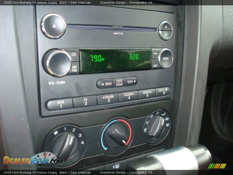 2008 Ford Mustang V6 Deluxe Coupe Black / Dark Charcoal Photo #15