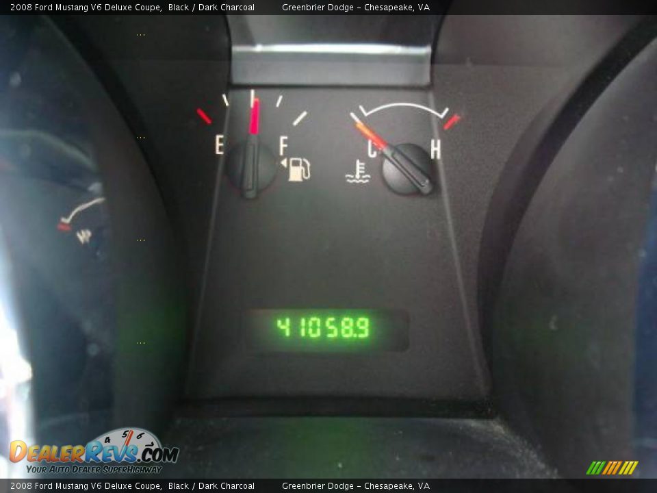 2008 Ford Mustang V6 Deluxe Coupe Black / Dark Charcoal Photo #16
