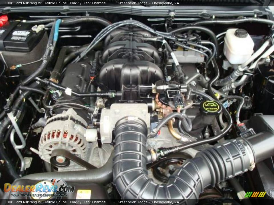 2008 Ford Mustang V6 Deluxe Coupe Black / Dark Charcoal Photo #19