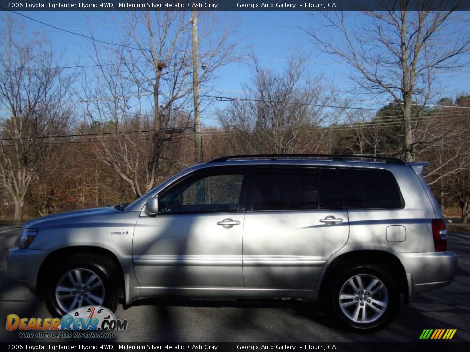 2006 Toyota Highlander Hybrid 4WD Millenium Silver Metallic / Ash Gray Photo #14