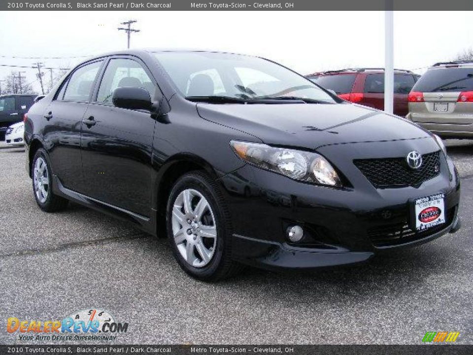 2010 Toyota Corolla S Black Sand Pearl / Dark Charcoal Photo #1