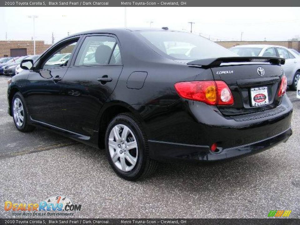 2010 Toyota Corolla S Black Sand Pearl / Dark Charcoal Photo #5