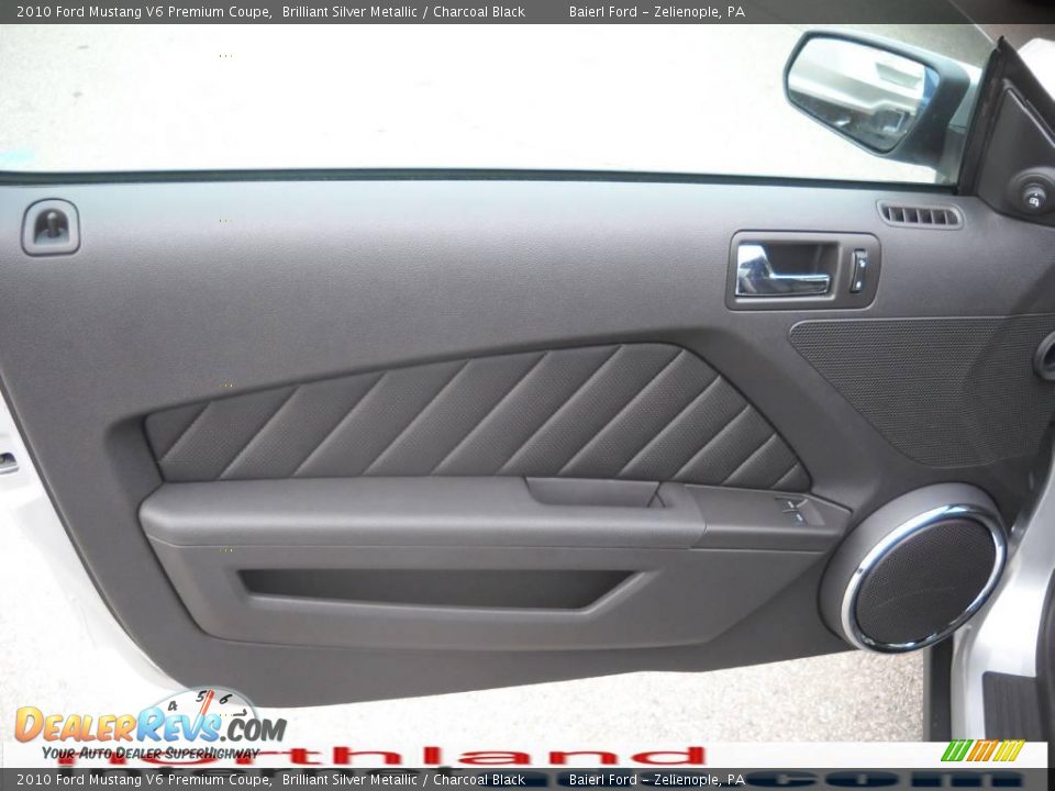 2010 Ford Mustang V6 Premium Coupe Brilliant Silver Metallic / Charcoal Black Photo #9
