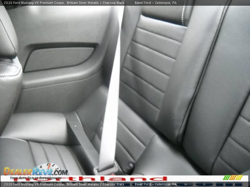 2010 Ford Mustang V6 Premium Coupe Brilliant Silver Metallic / Charcoal Black Photo #14