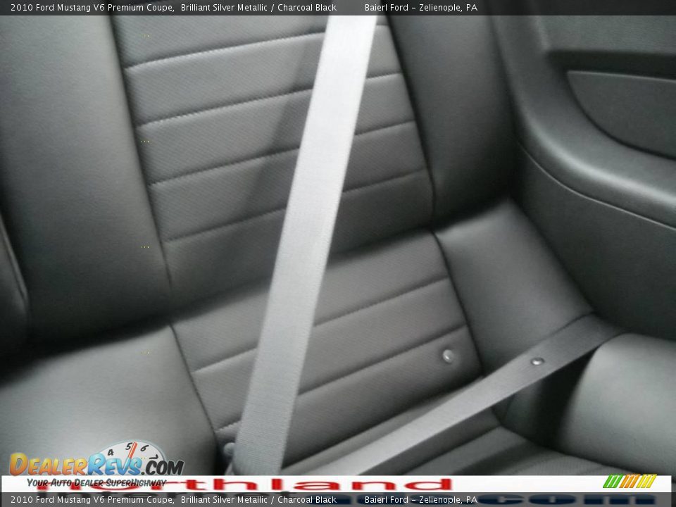 2010 Ford Mustang V6 Premium Coupe Brilliant Silver Metallic / Charcoal Black Photo #15