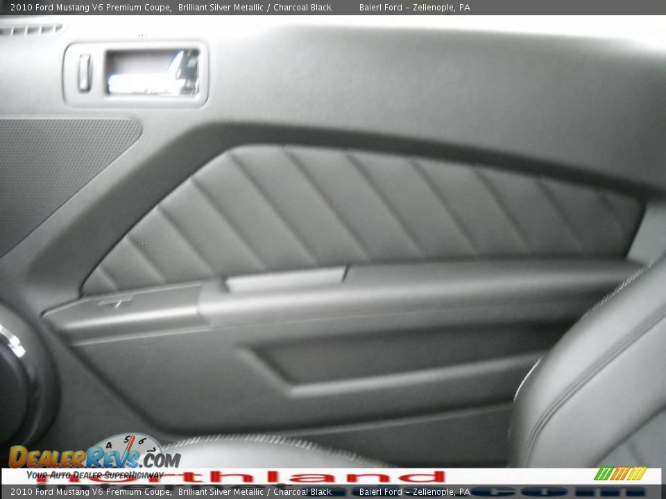 2010 Ford Mustang V6 Premium Coupe Brilliant Silver Metallic / Charcoal Black Photo #16