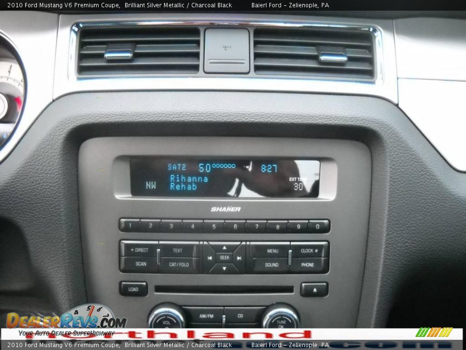 2010 Ford Mustang V6 Premium Coupe Brilliant Silver Metallic / Charcoal Black Photo #17