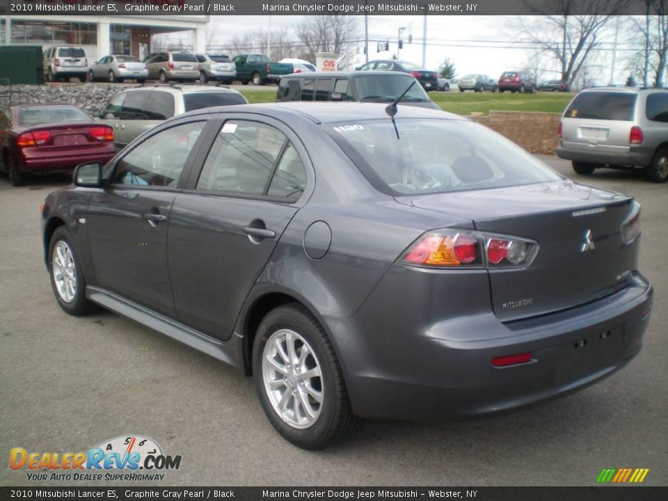 2010 Mitsubishi Lancer ES Graphite Gray Pearl / Black Photo #8