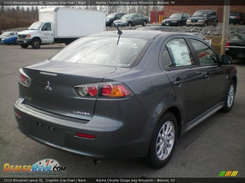 2010 Mitsubishi Lancer ES Graphite Gray Pearl / Black Photo #10