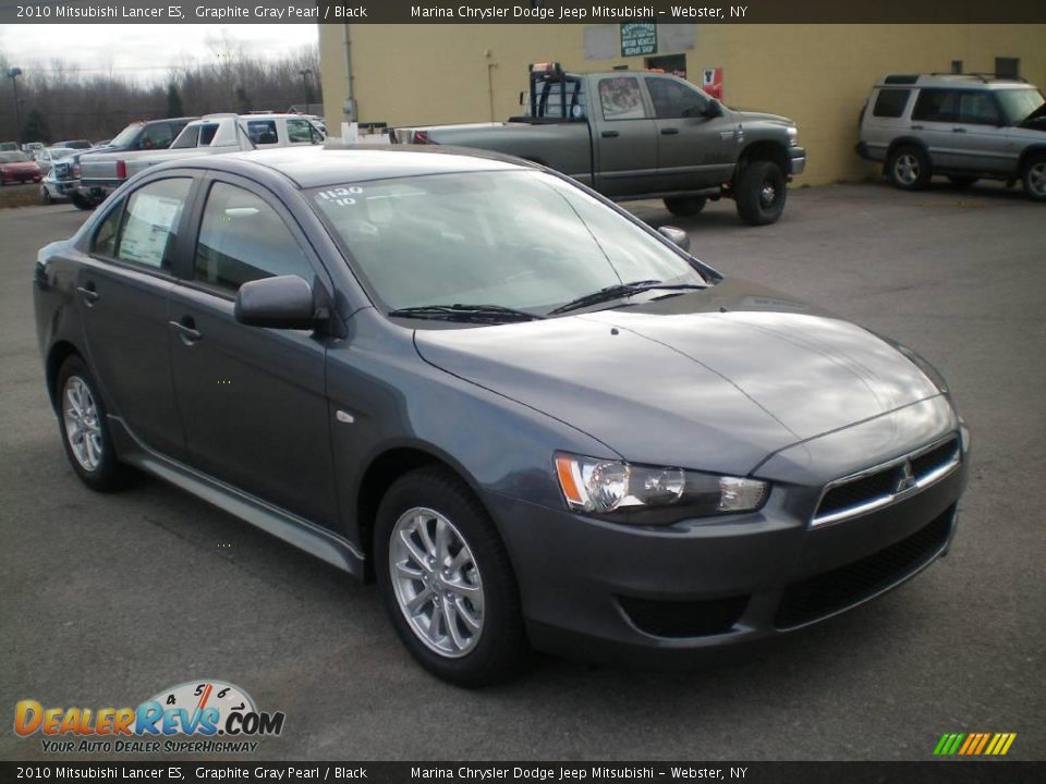 2010 Mitsubishi Lancer ES Graphite Gray Pearl / Black Photo #12