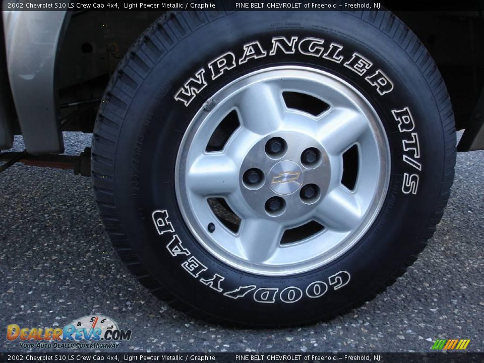 2002 Chevrolet S10 LS Crew Cab 4x4 Light Pewter Metallic / Graphite Photo #13