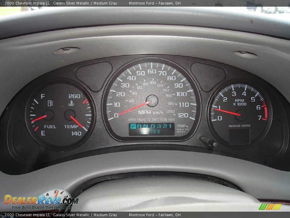 2000 Chevrolet Impala LS Galaxy Silver Metallic / Medium Gray Photo #29