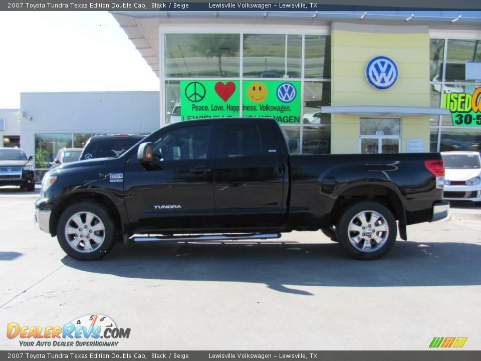 2007 Toyota Tundra Texas Edition Double Cab Black / Beige Photo #2