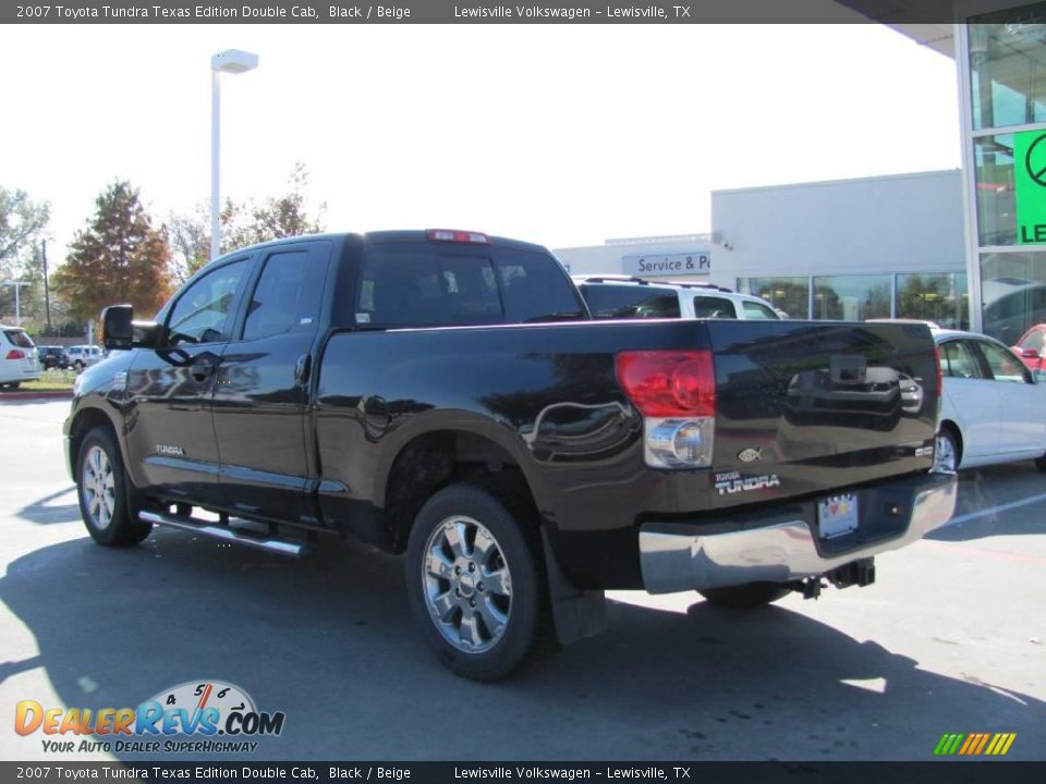 2007 Toyota Tundra Texas Edition Double Cab Black / Beige Photo #3