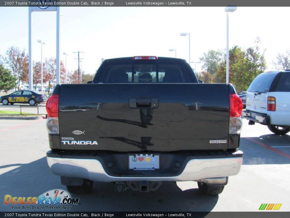 2007 Toyota Tundra Texas Edition Double Cab Black / Beige Photo #4