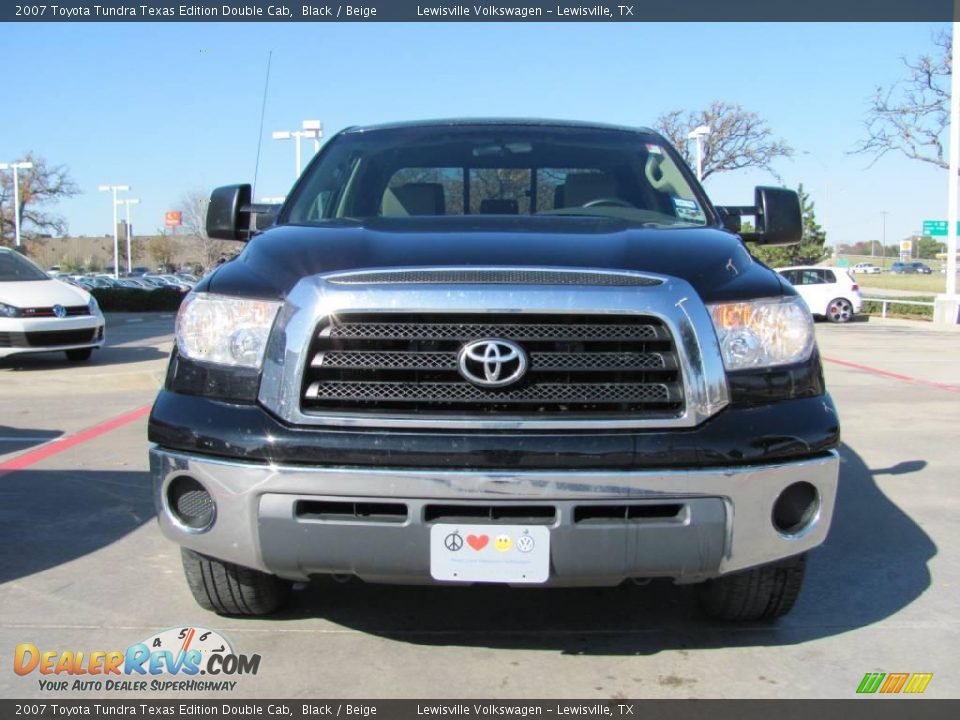 2007 Toyota Tundra Texas Edition Double Cab Black / Beige Photo #8