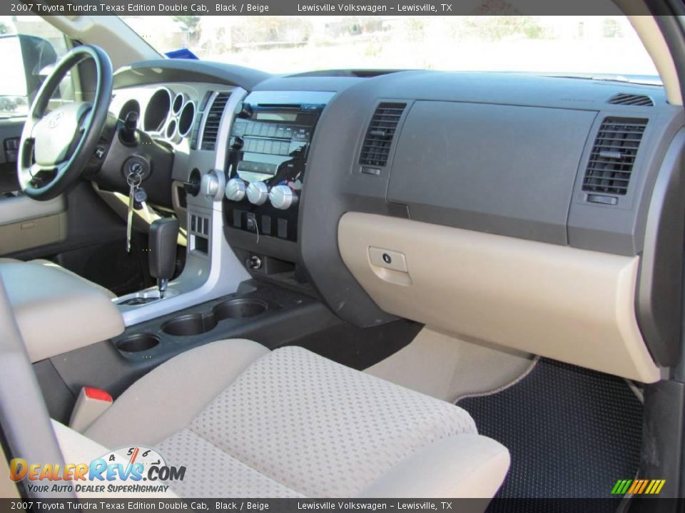 2007 Toyota Tundra Texas Edition Double Cab Black / Beige Photo #15