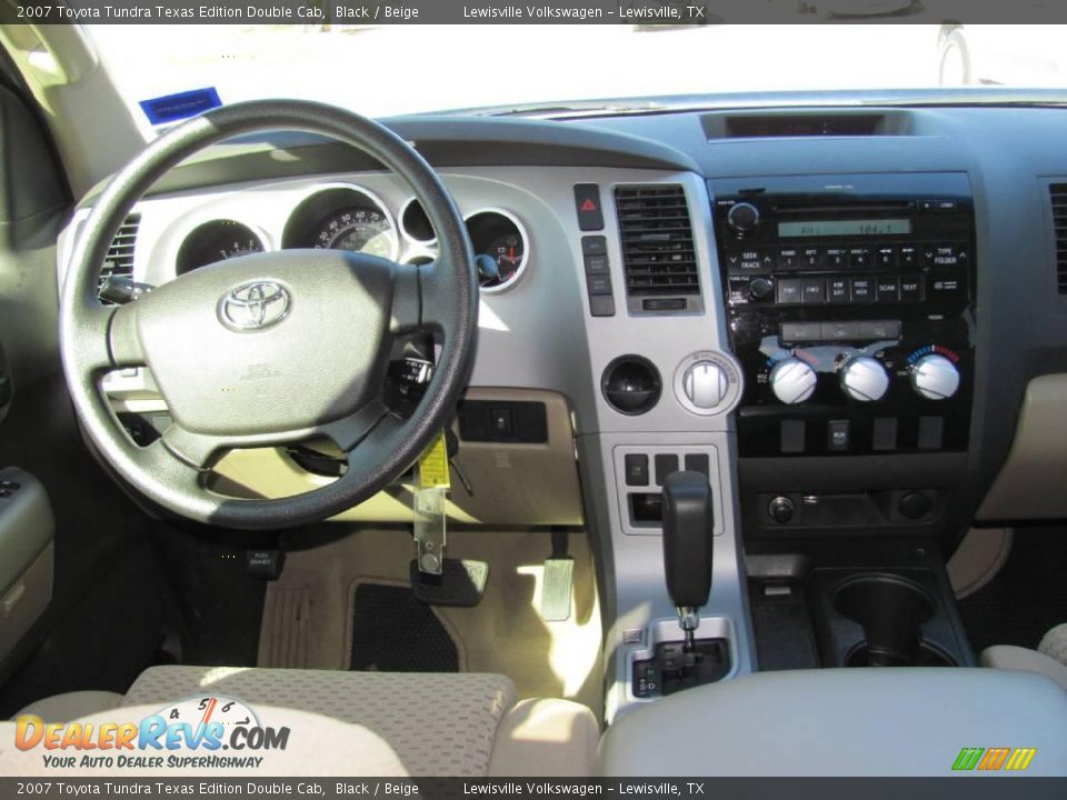 2007 Toyota Tundra Texas Edition Double Cab Black / Beige Photo #16