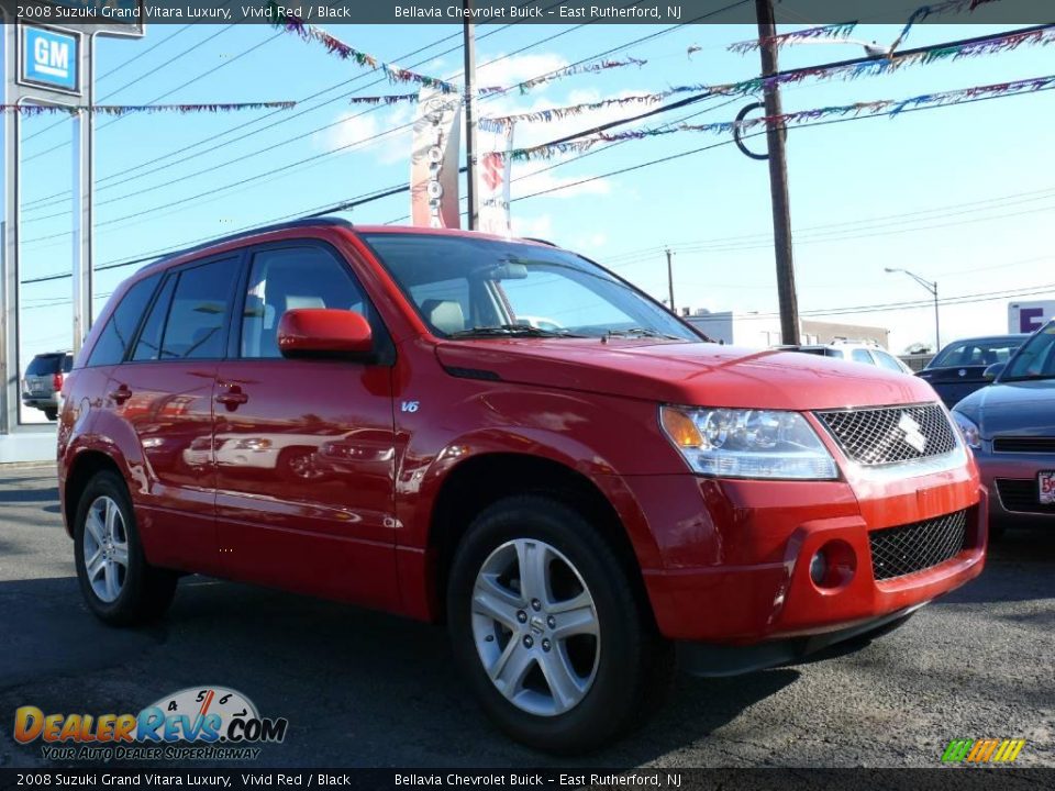 2008 Suzuki Grand Vitara Luxury Vivid Red / Black Photo #3