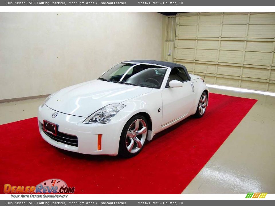2009 Nissan 350Z Touring Roadster Moonlight White / Charcoal Leather Photo #3