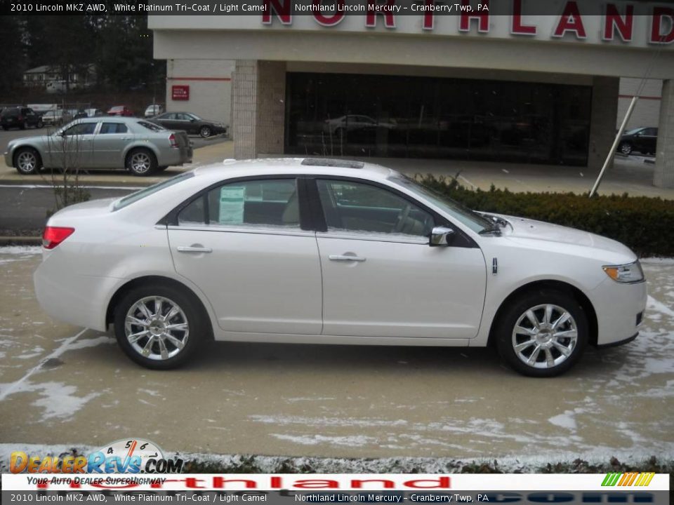 2010 Lincoln MKZ AWD White Platinum Tri-Coat / Light Camel Photo #1
