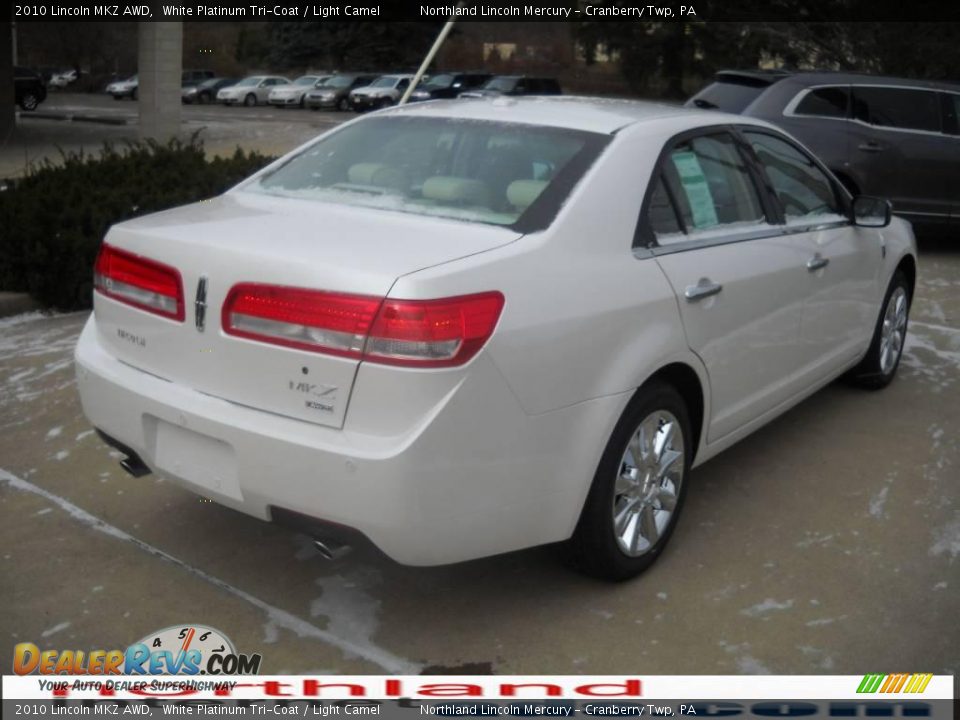 2010 Lincoln MKZ AWD White Platinum Tri-Coat / Light Camel Photo #2